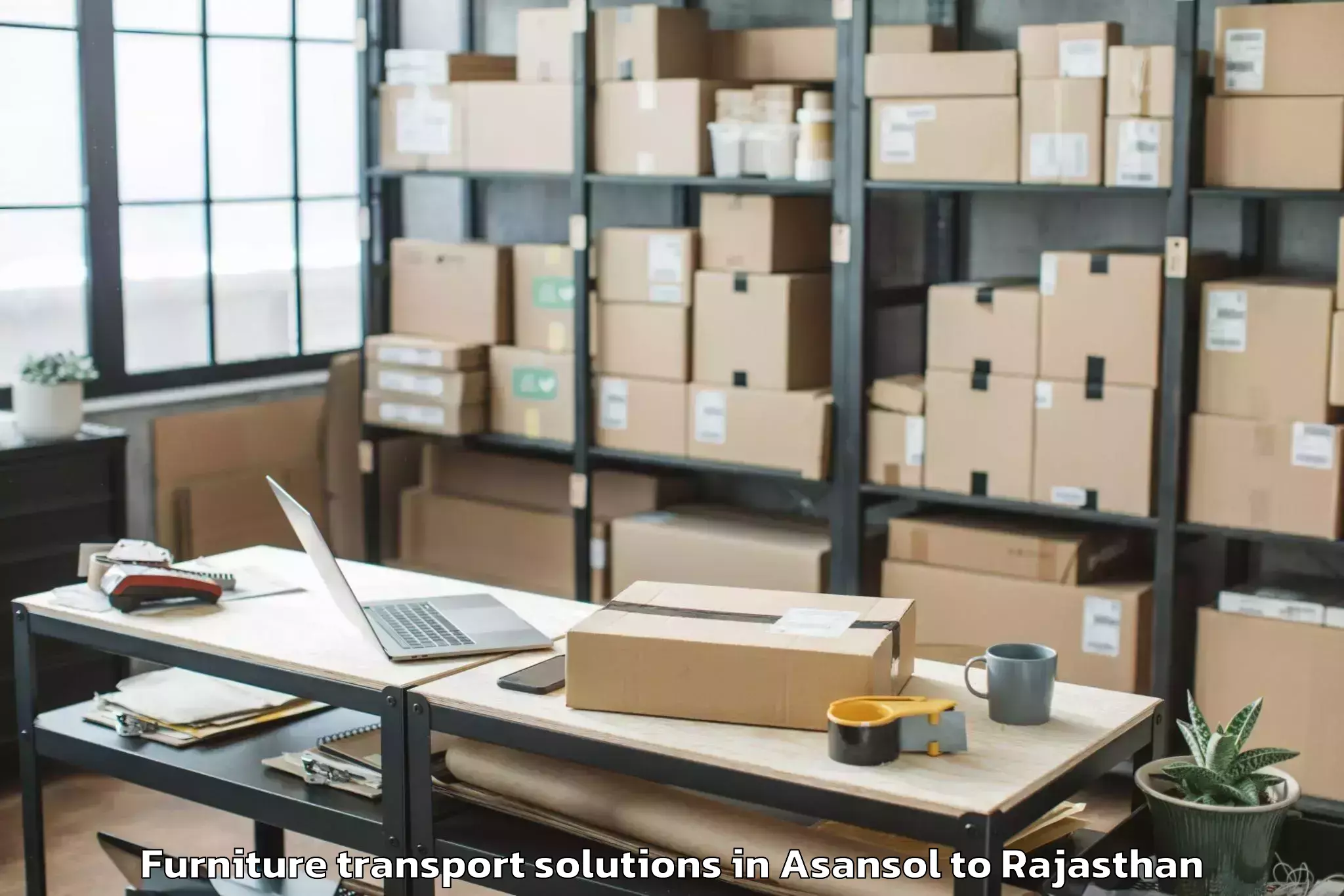 Book Asansol to Kapasan Furniture Transport Solutions Online